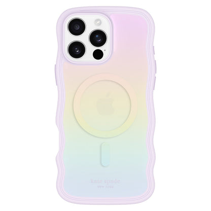 Coque ondulée Kate Spade avec MagSafe Opal Iridescent pour iPhone 16 Pro Max