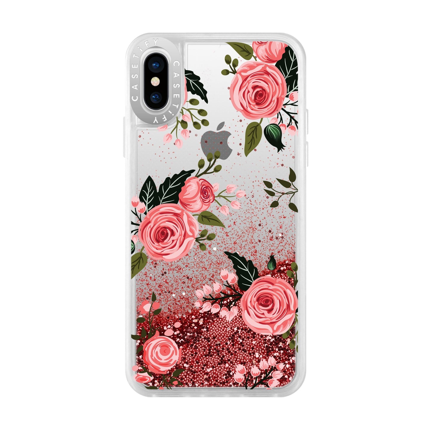 Casetify - Glitter Case Pink Roses (Pink) for iPhone Xs/X - GekkoTech