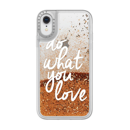 Casetify - Glitter Case Do What You Love (Gold) for iPhone XR - GekkoTech