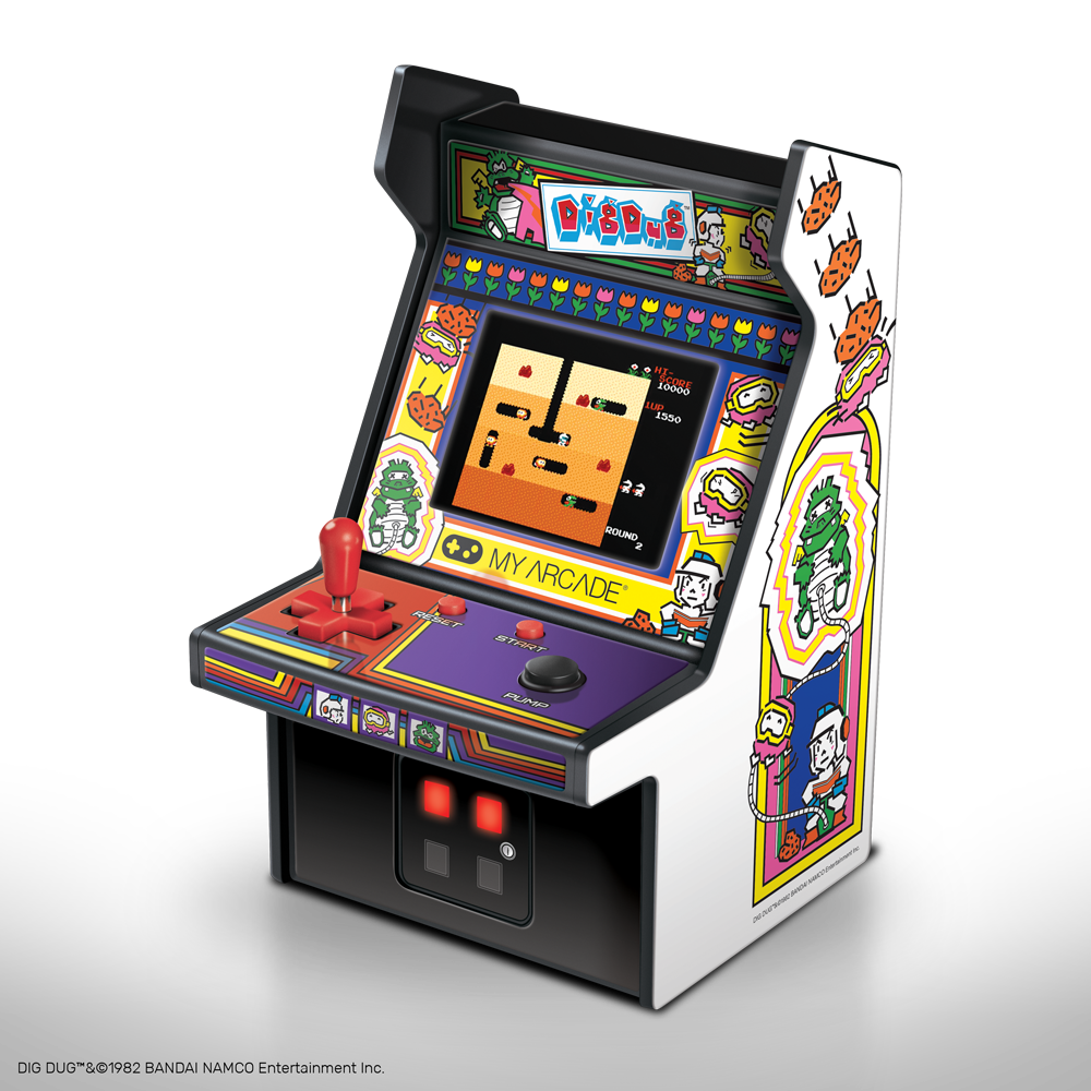 My Arcade Dig Dug Micro Player - Mini armoire de machine d'arcade rétro de 6,75 pouces 